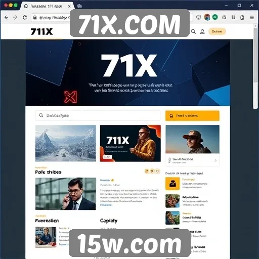 Análise da interface do usuário no site 71X.COM